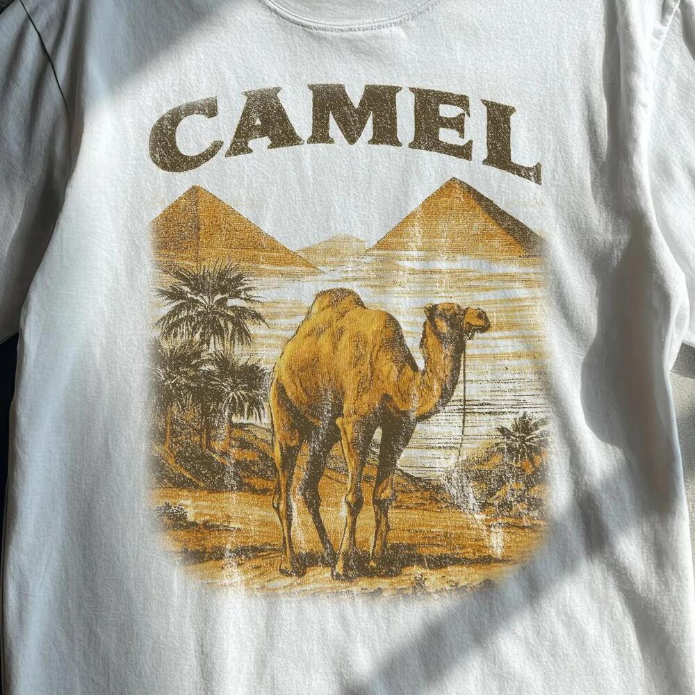 Camel T-Shirt Retro Camel Graphic Tee 90S Camel Shirt